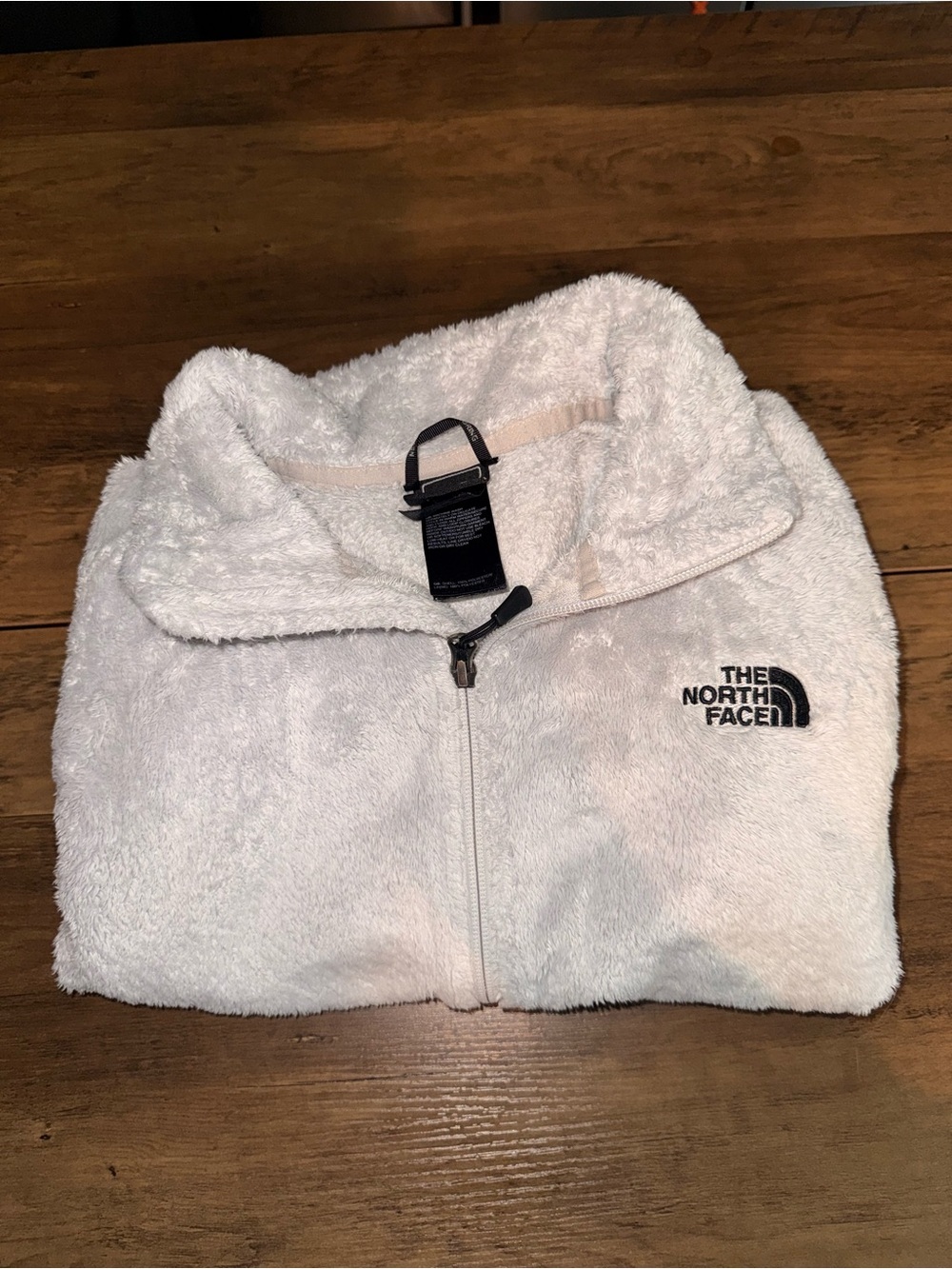 The North Face silver Plush Full-Zip Teddy Jacket